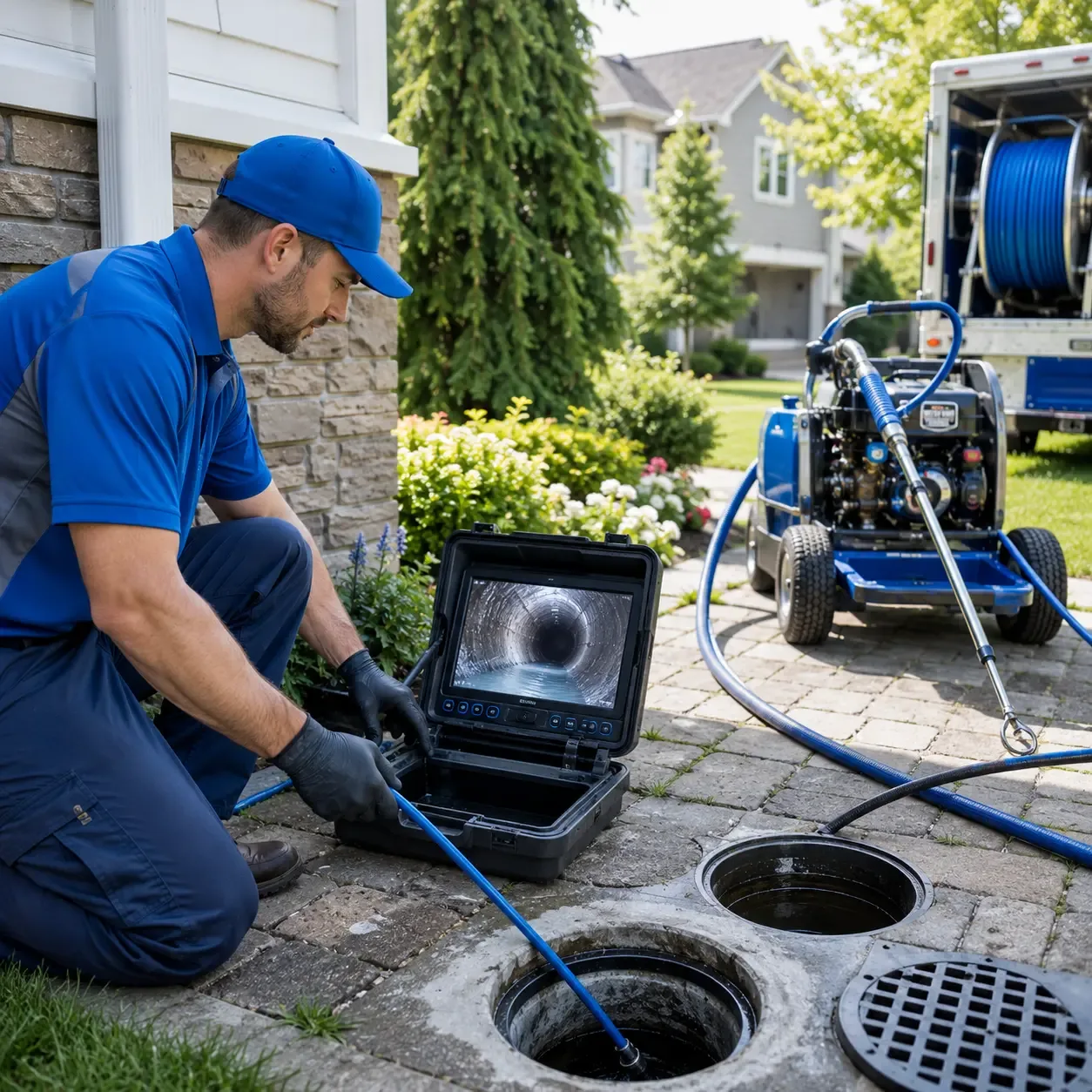 Outdoor drain cleaning professionals serving Round Top, TX